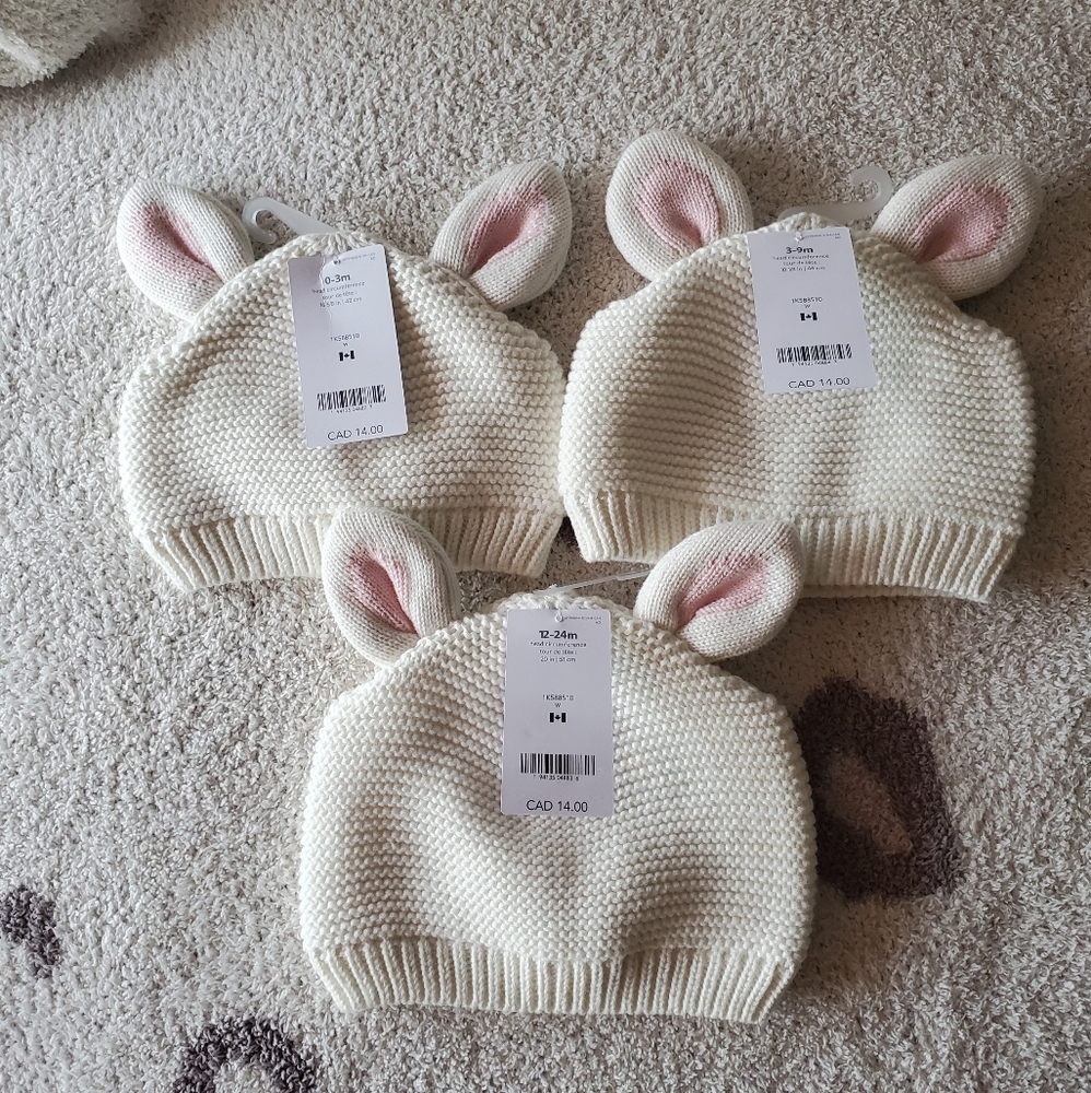 NWT 🐇Bunny ear hats🐇 $30 for 3